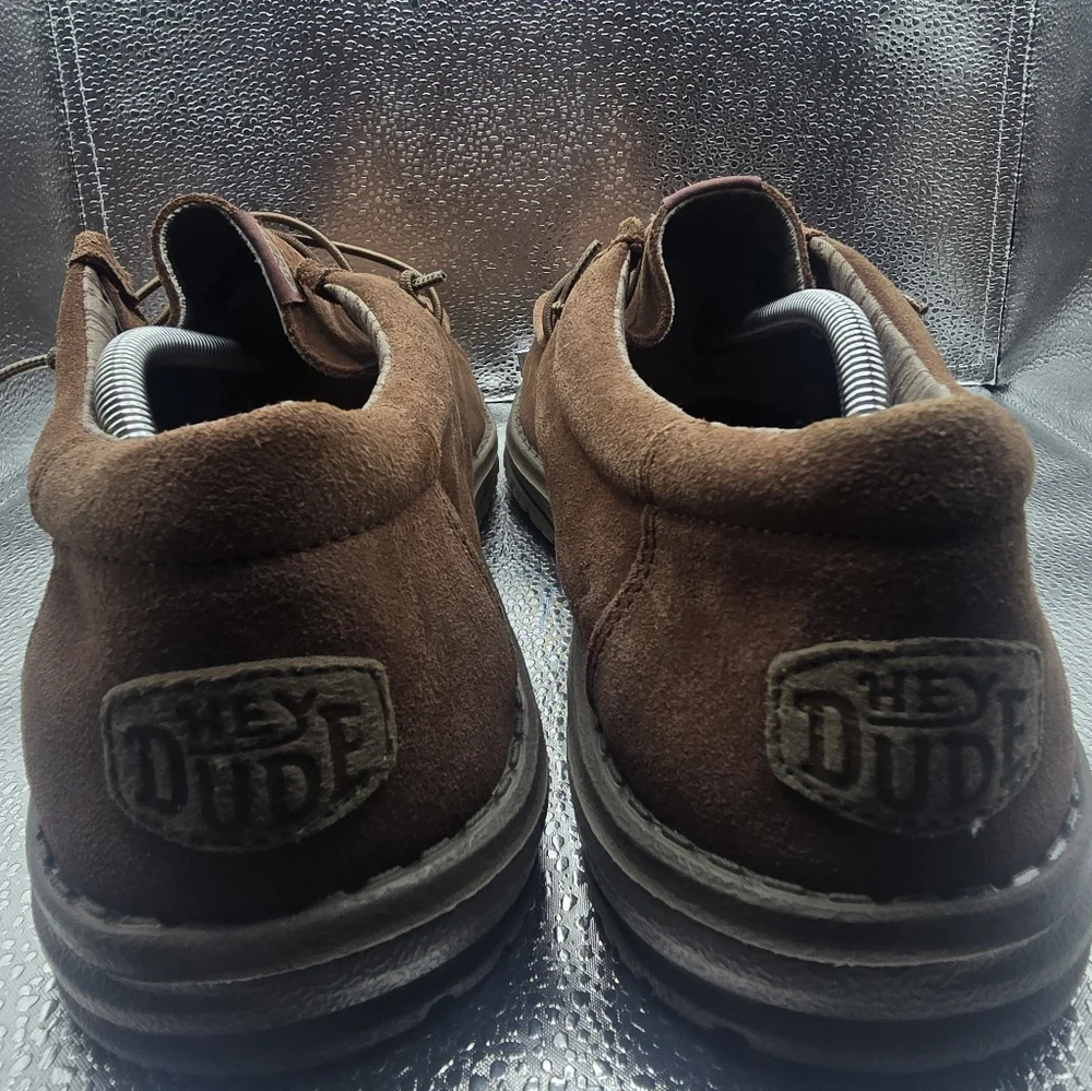 Hey Dude Brown Suede Casual Slip-On Loafers